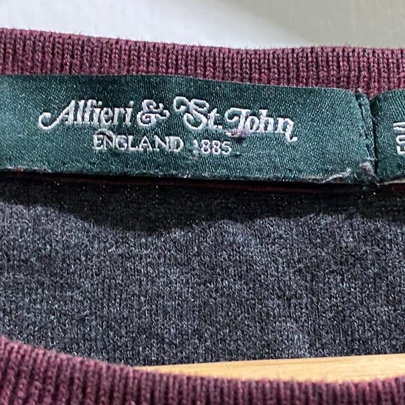 (7) - Alfieri & St. John Soft Athletic Sporty Cotton Stretch Knit Sweater Top  L - Picture 5 of 7